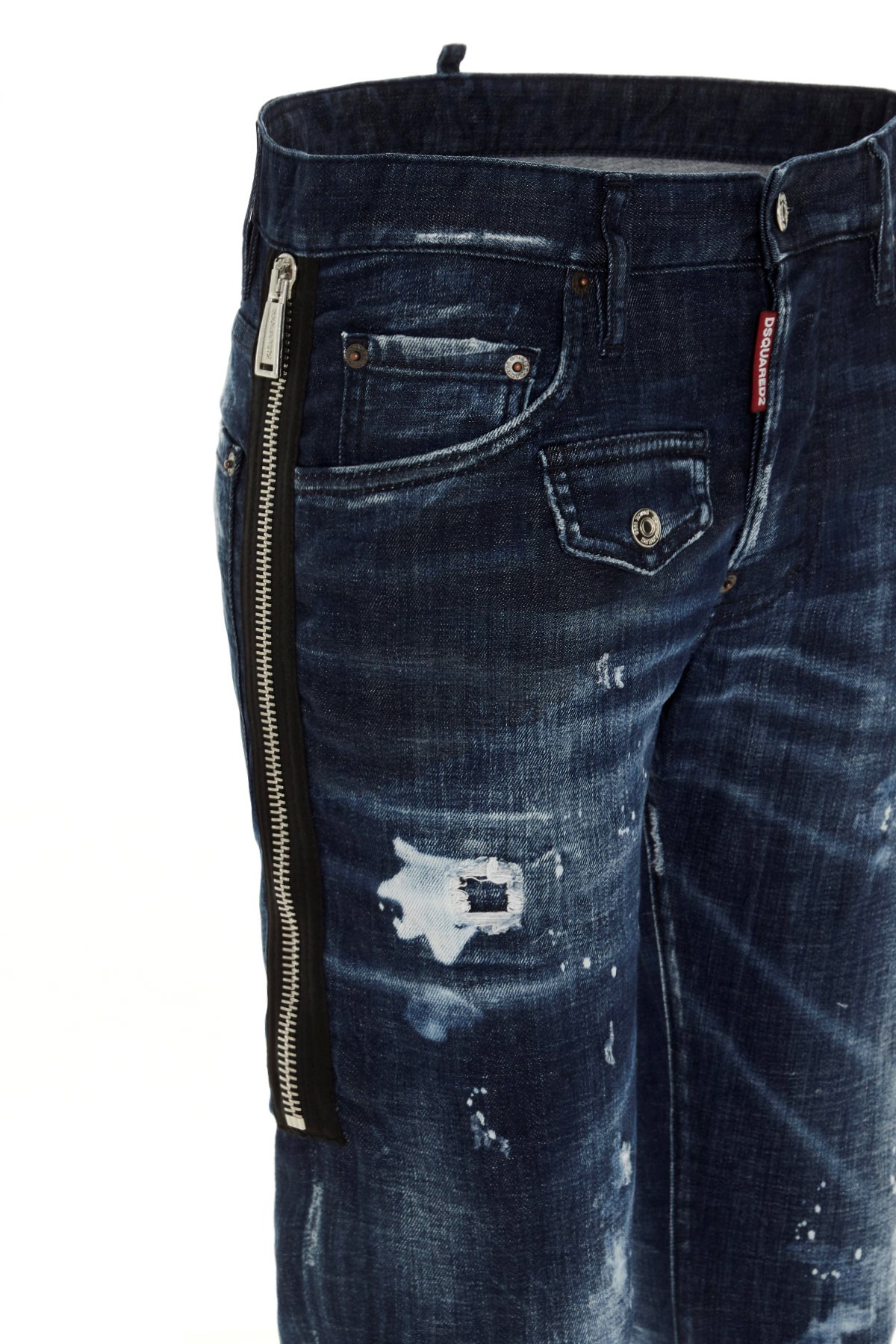Dsquared2 Skater Slim-fit Distressed Jeans In Black