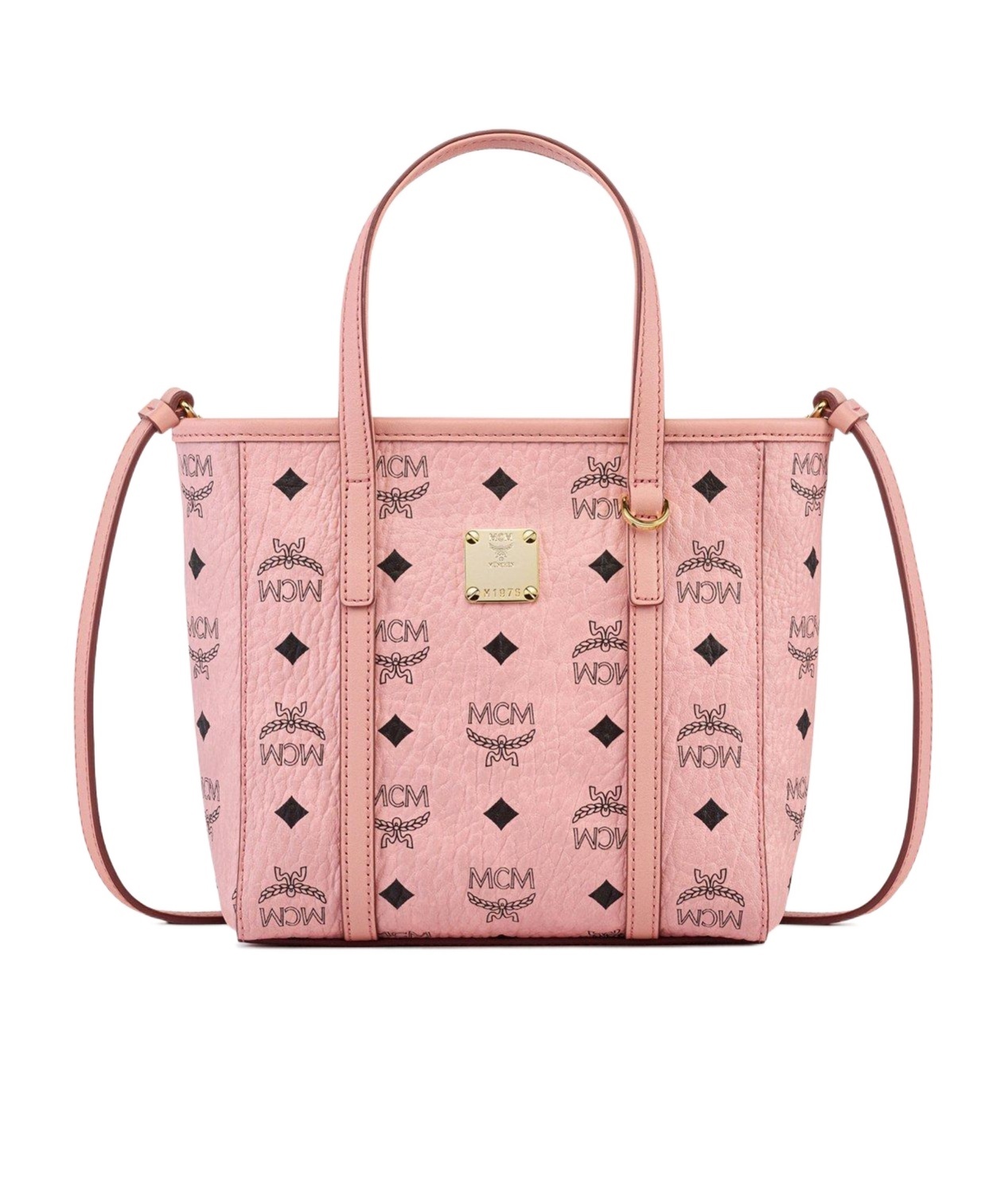 Mcm Toni Visetos Leather Shopper Shoulder Bag