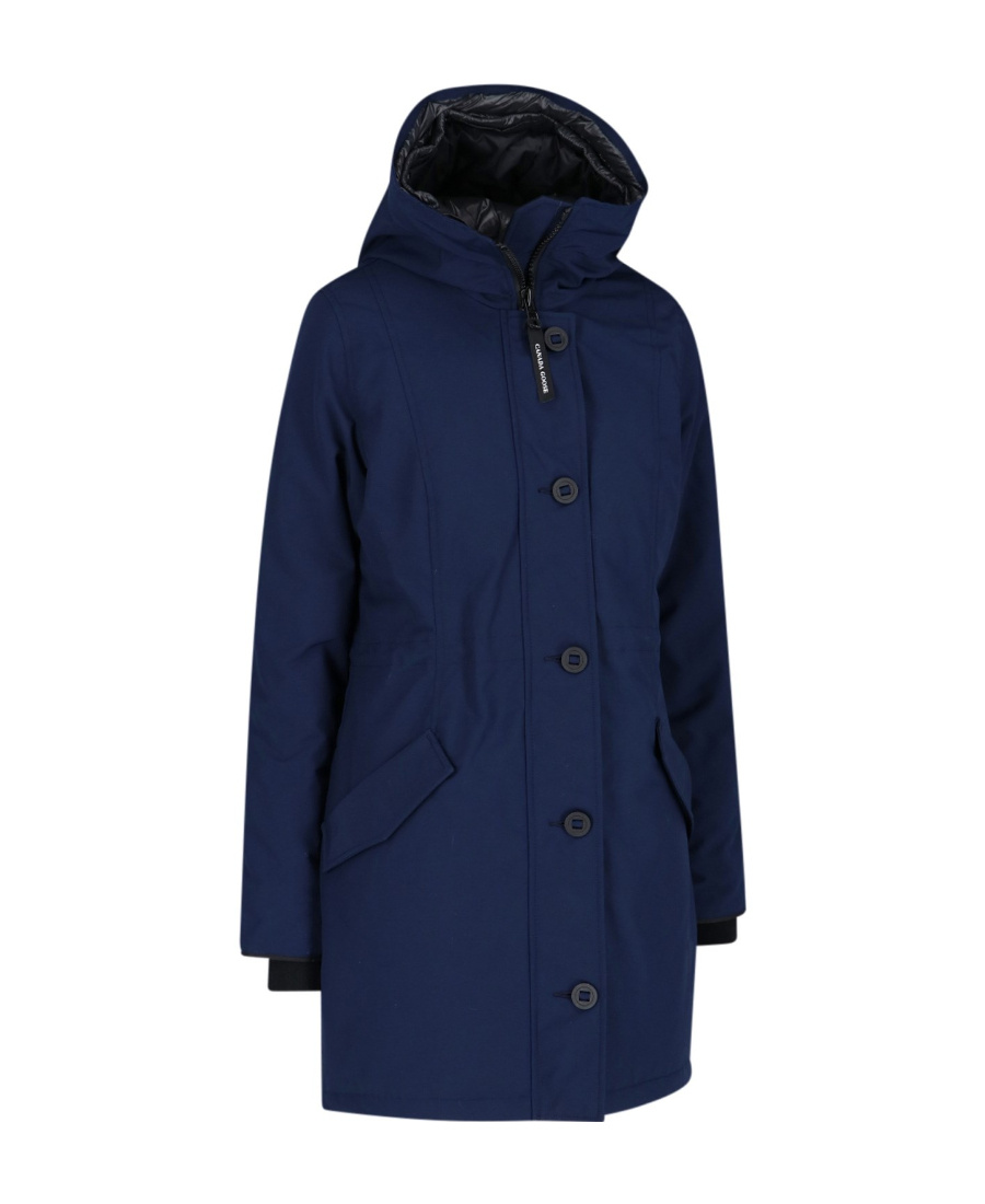 Shop Canada Goose Logo Down Jacket In Black