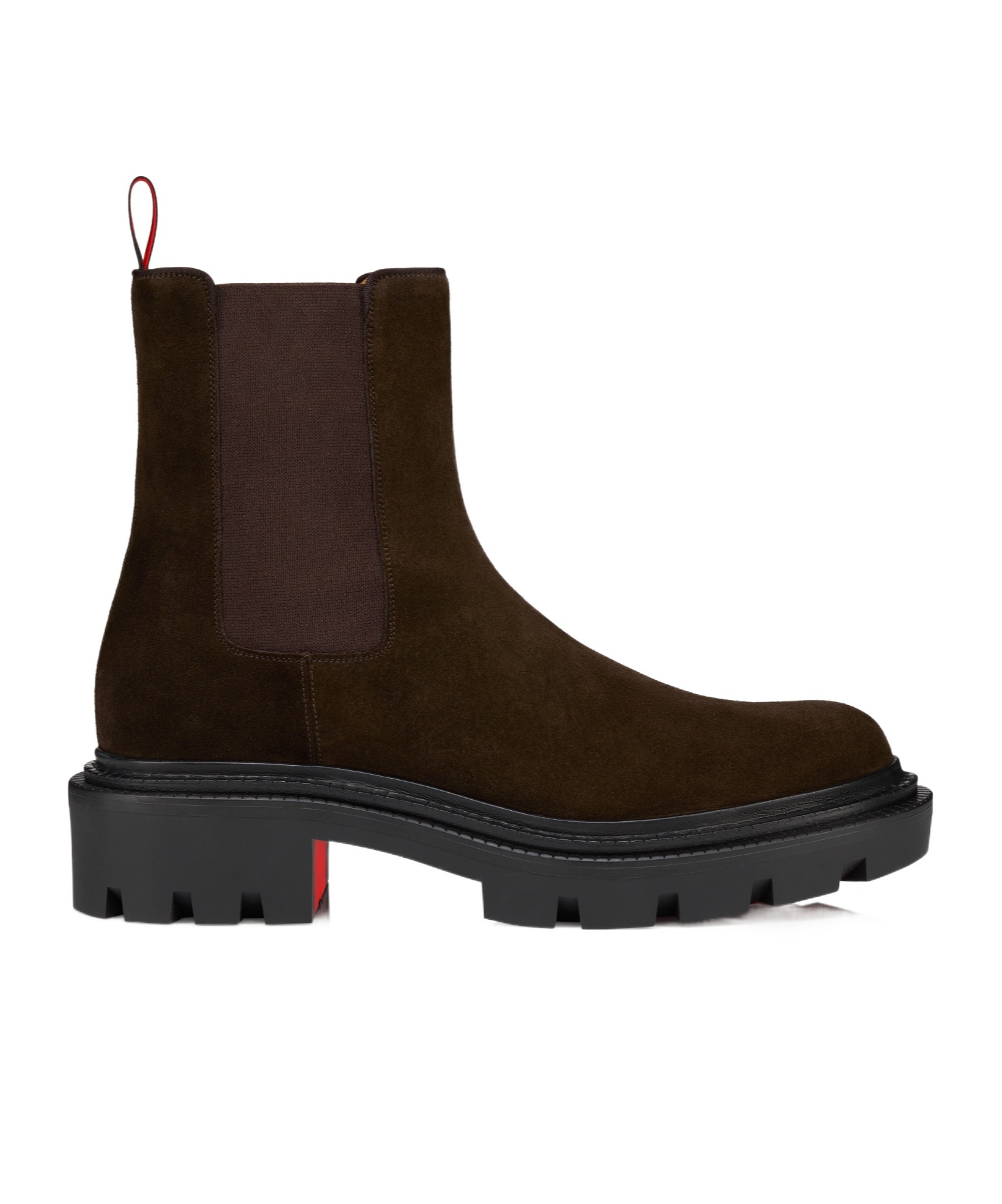 Christian Louboutin Devon College Suede Chelsea Boots In Brown