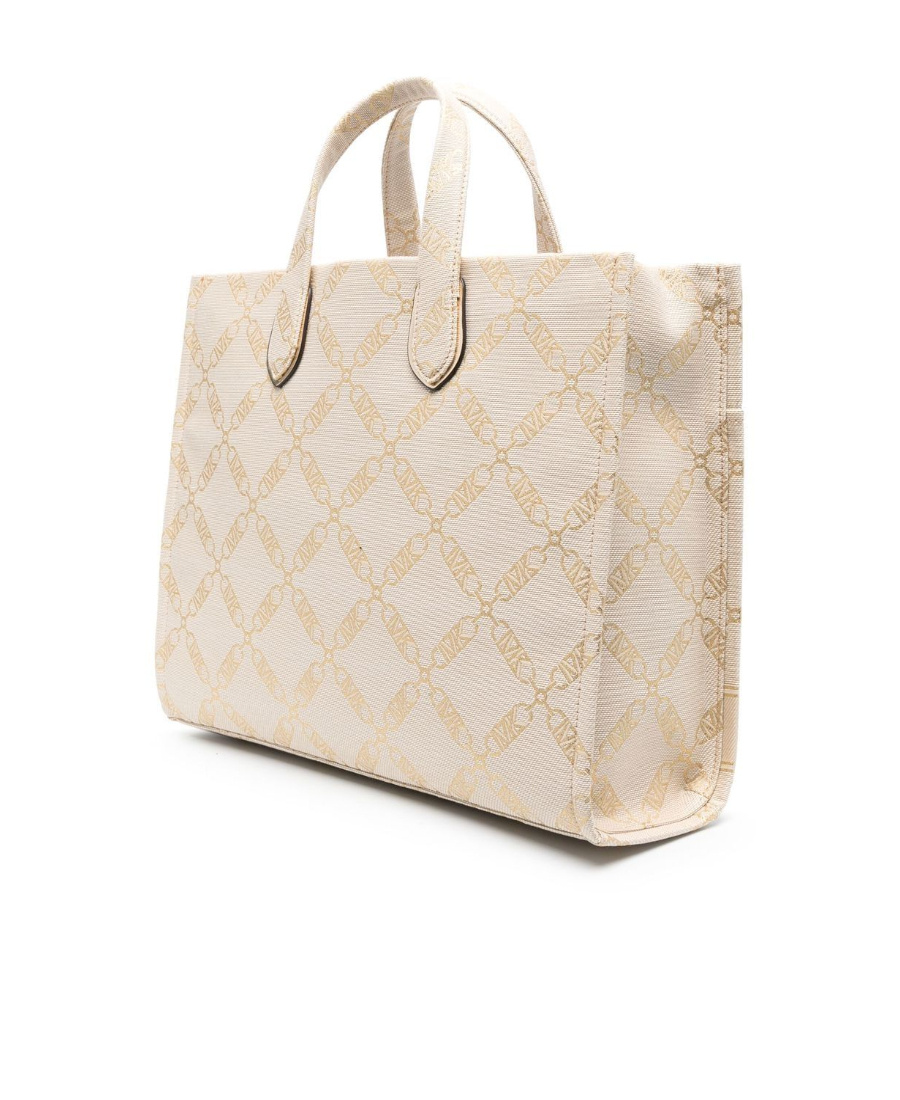 Shop Michael Michael Kors Logo-print Tote Bag In Nude