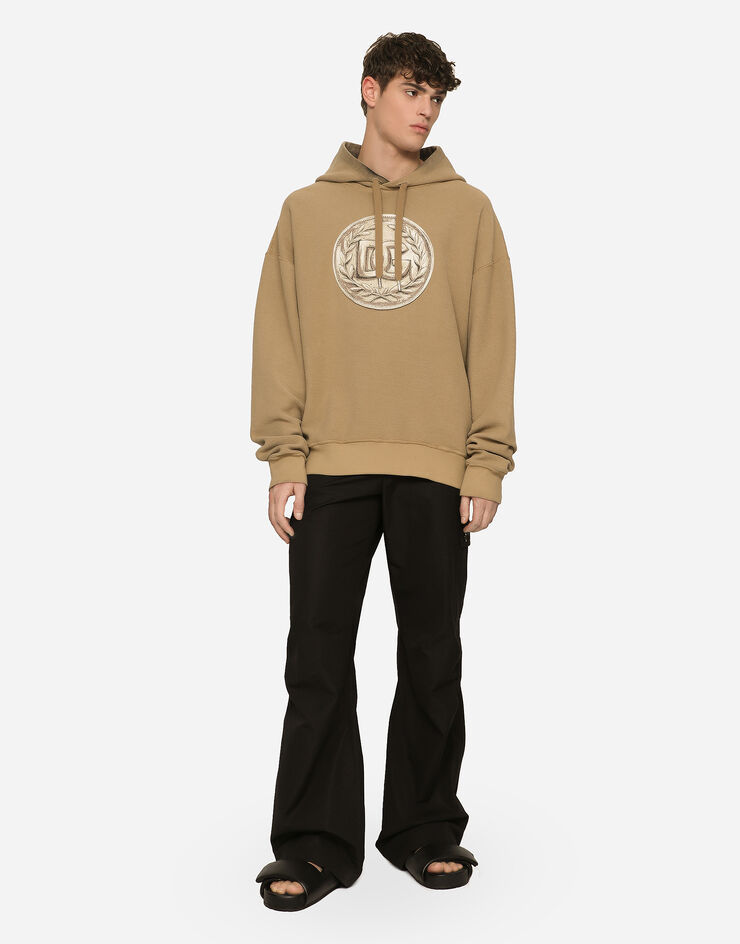 Dolce & Gabbana Men's Logo Print Hoodie In Nude