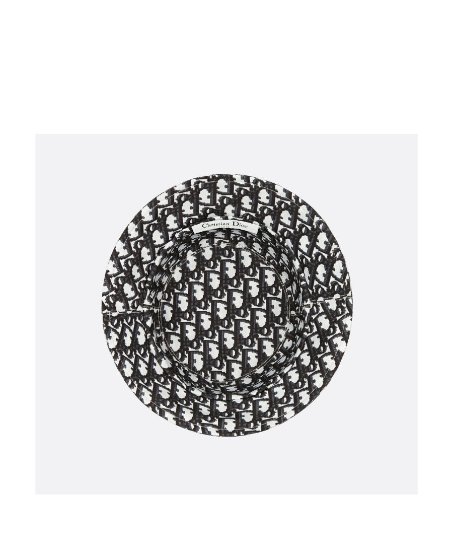 Dior Reversible D-little Vichy Small Brim Bucket Hat In Black