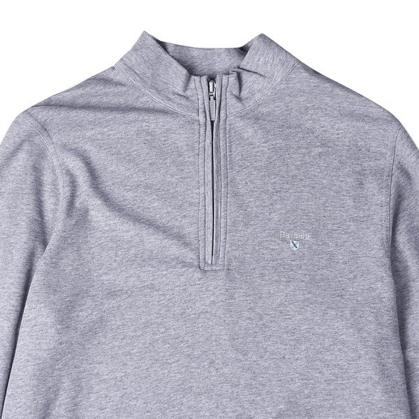 Barbour Half-zip Sweater In Gray