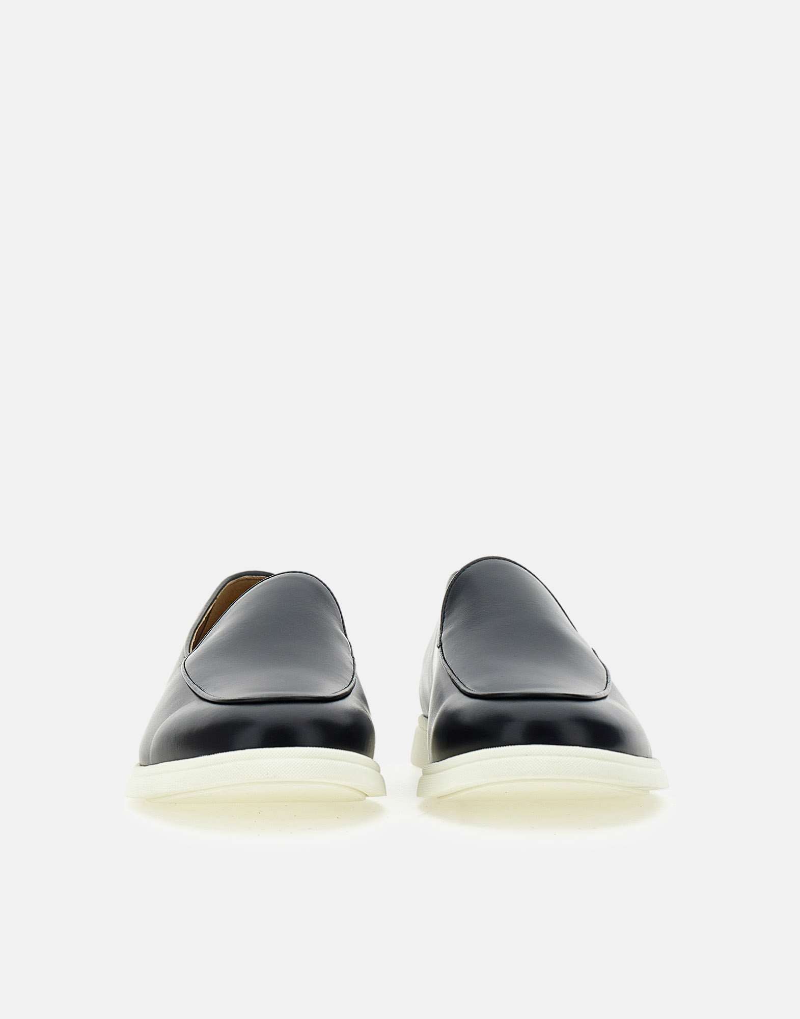 Hugo Boss Boss Sienne Midnight Blue Leather Loafer In Black
