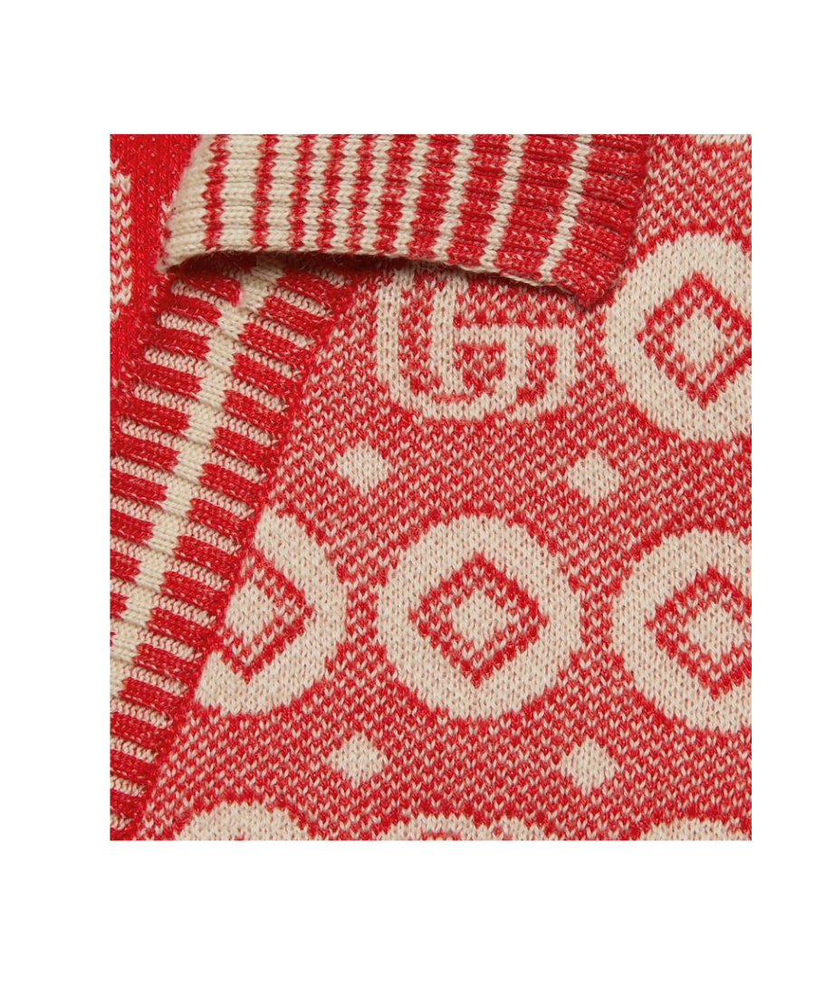 Gucci Cardigan Cotton Jaquard In Nude