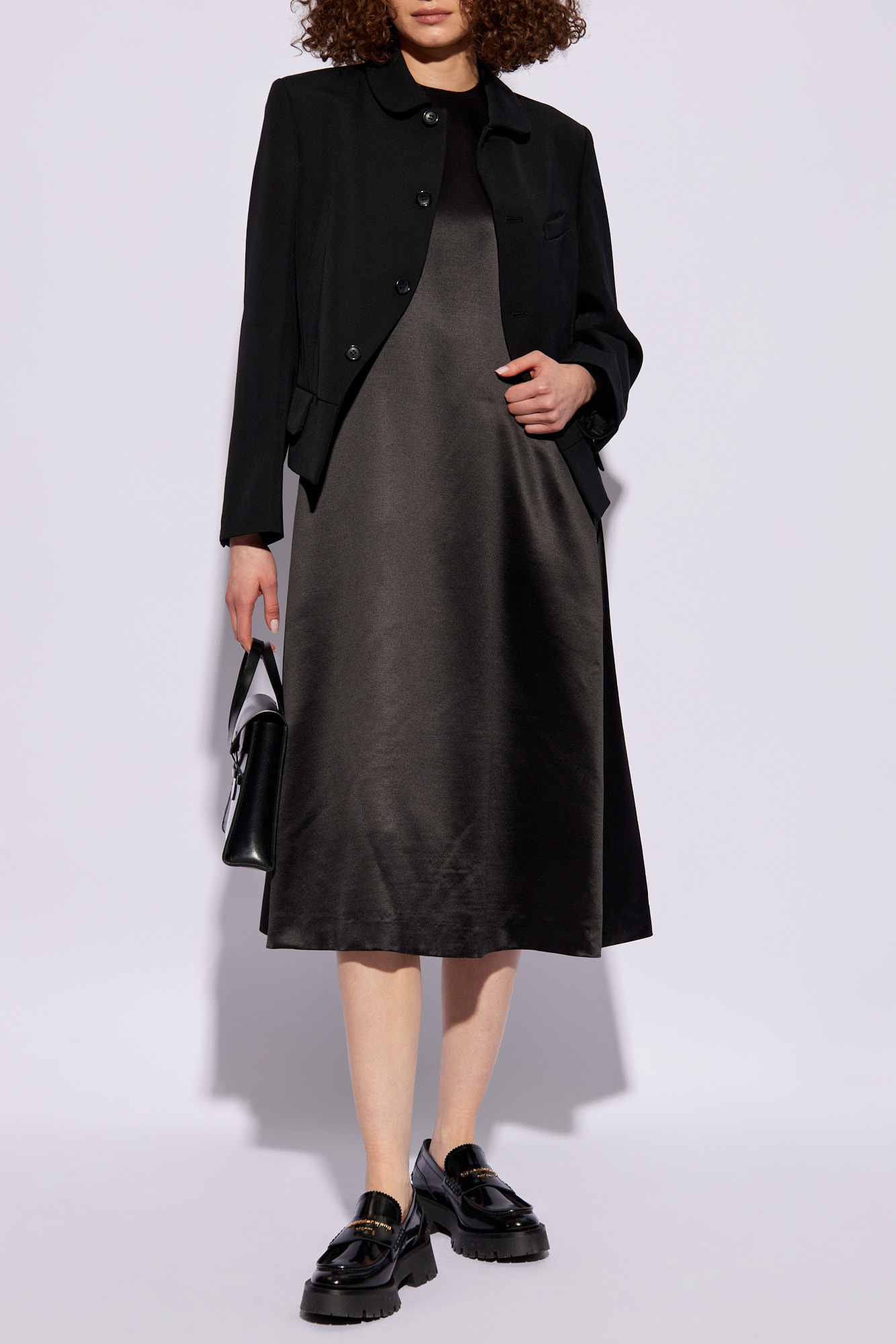 Comme Des Garçons Long Sleeved Suit Jacket In Black