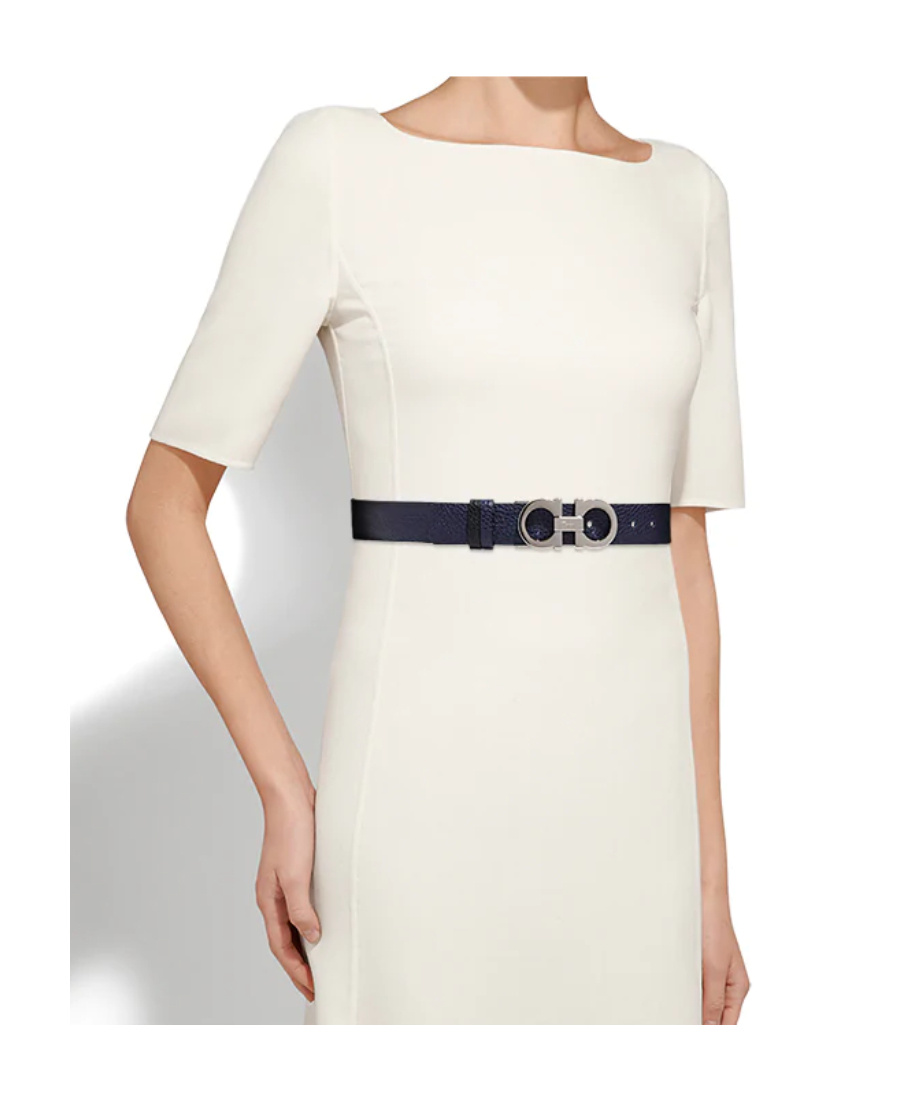 Ferragamo Salvatore  Gancini Reversible Belt In Black