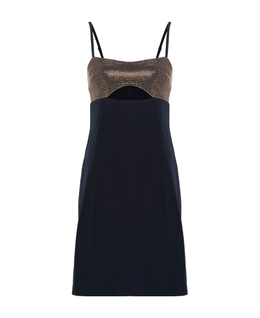 MICHAEL MICHAEL KORS RHINESTONED CUT-OUT MINI DRESS