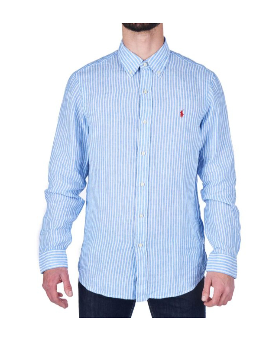 POLO RALPH LAUREN STRIPED LINEN SHIRT