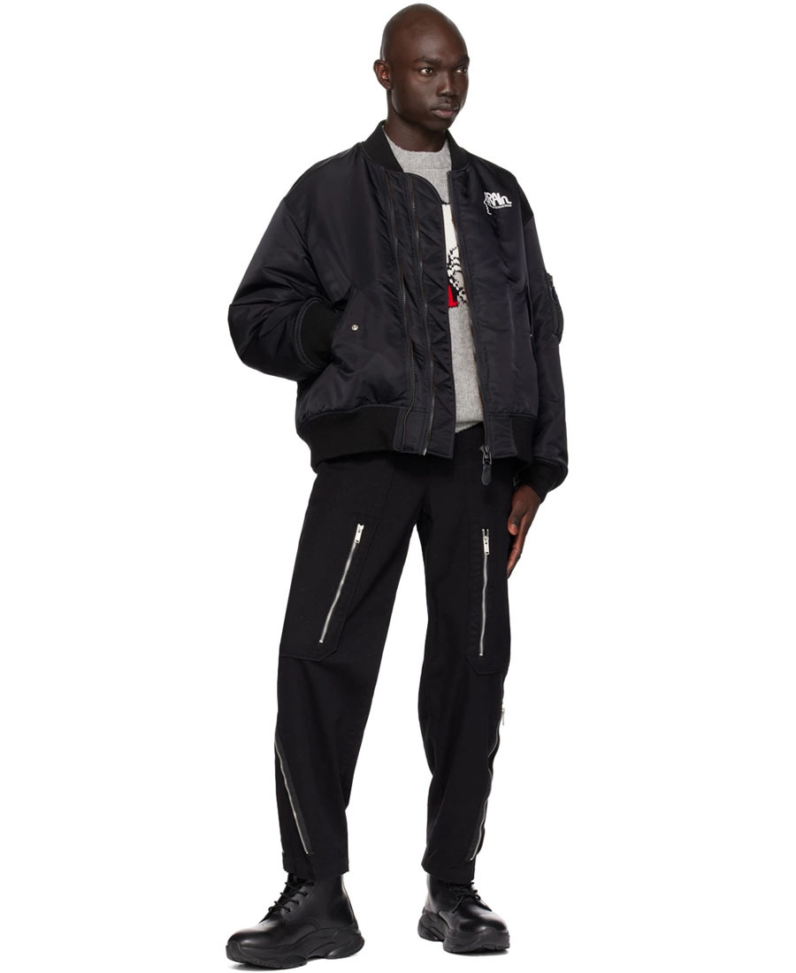 Undercover Double Zip Zipper Casual Jacket In Black
