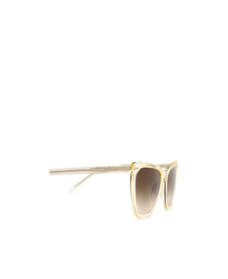 Saint Laurent Sl 548 Slim Oversized Sunglasses In Nude