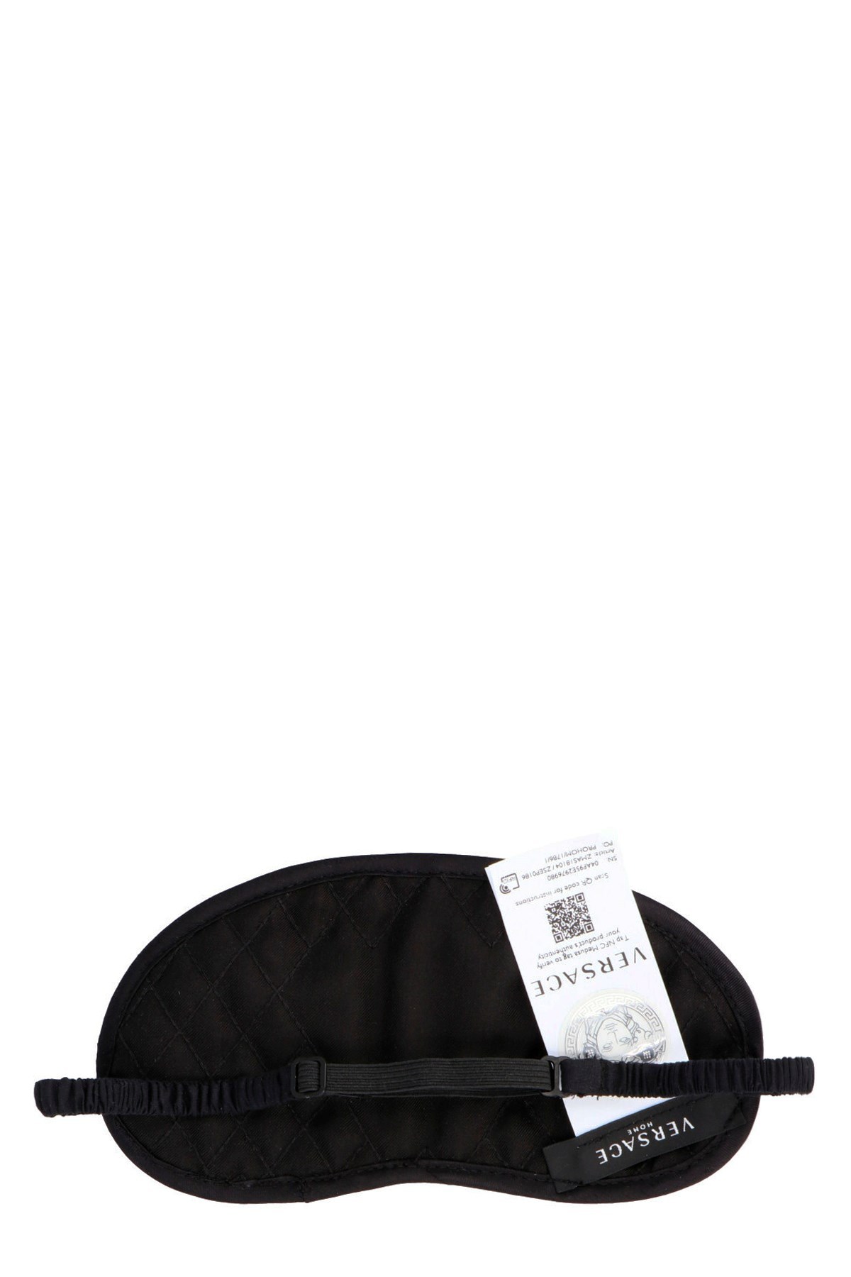 Versace Crete De Fleur Silk Sleep Mask In Black