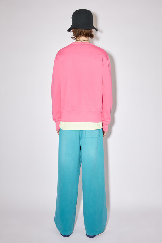 Acne Studios Logo-patch Cotton Sweatshirt In Pink