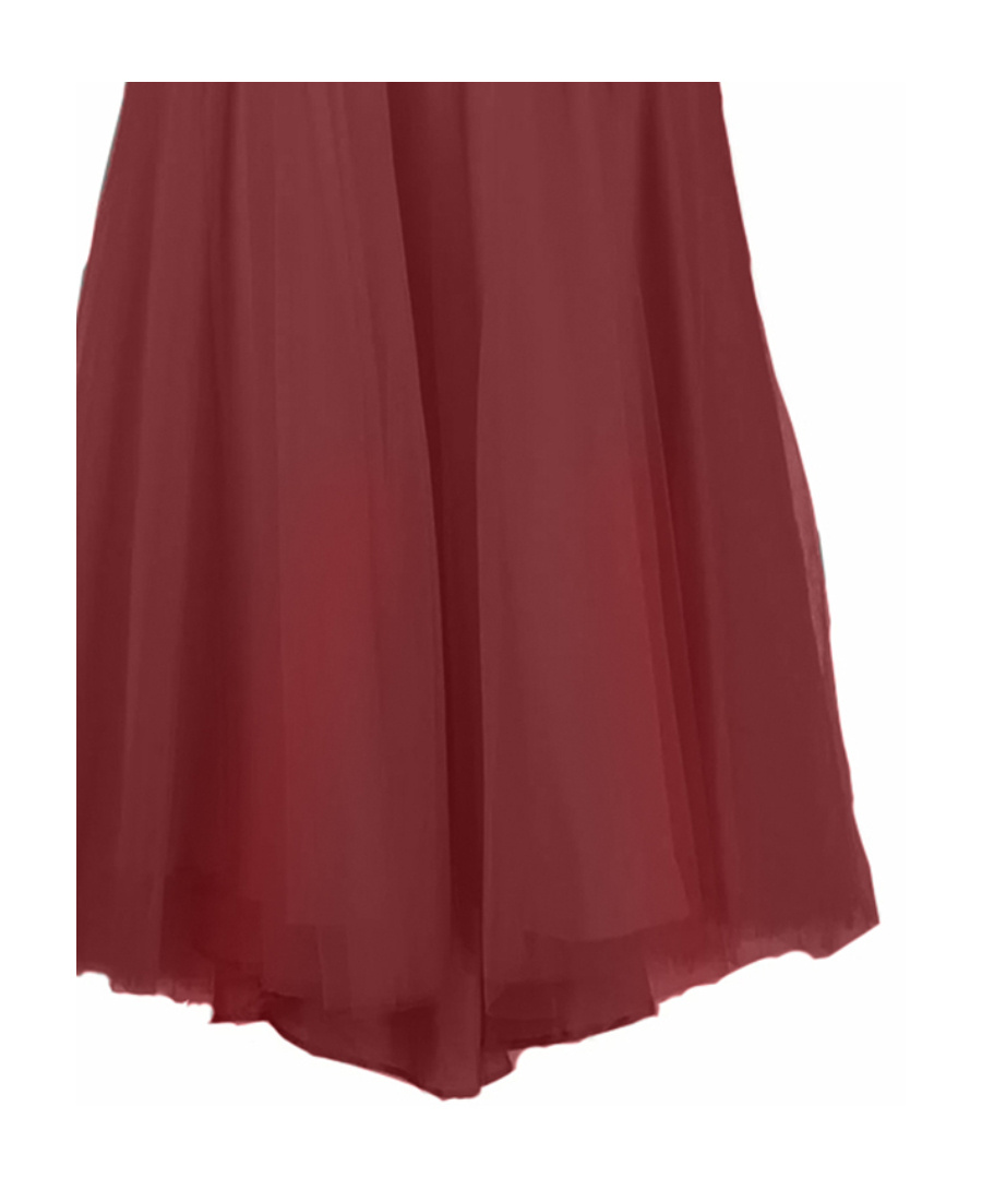 Marc Le Bihan Cascading Design Skirt In Red