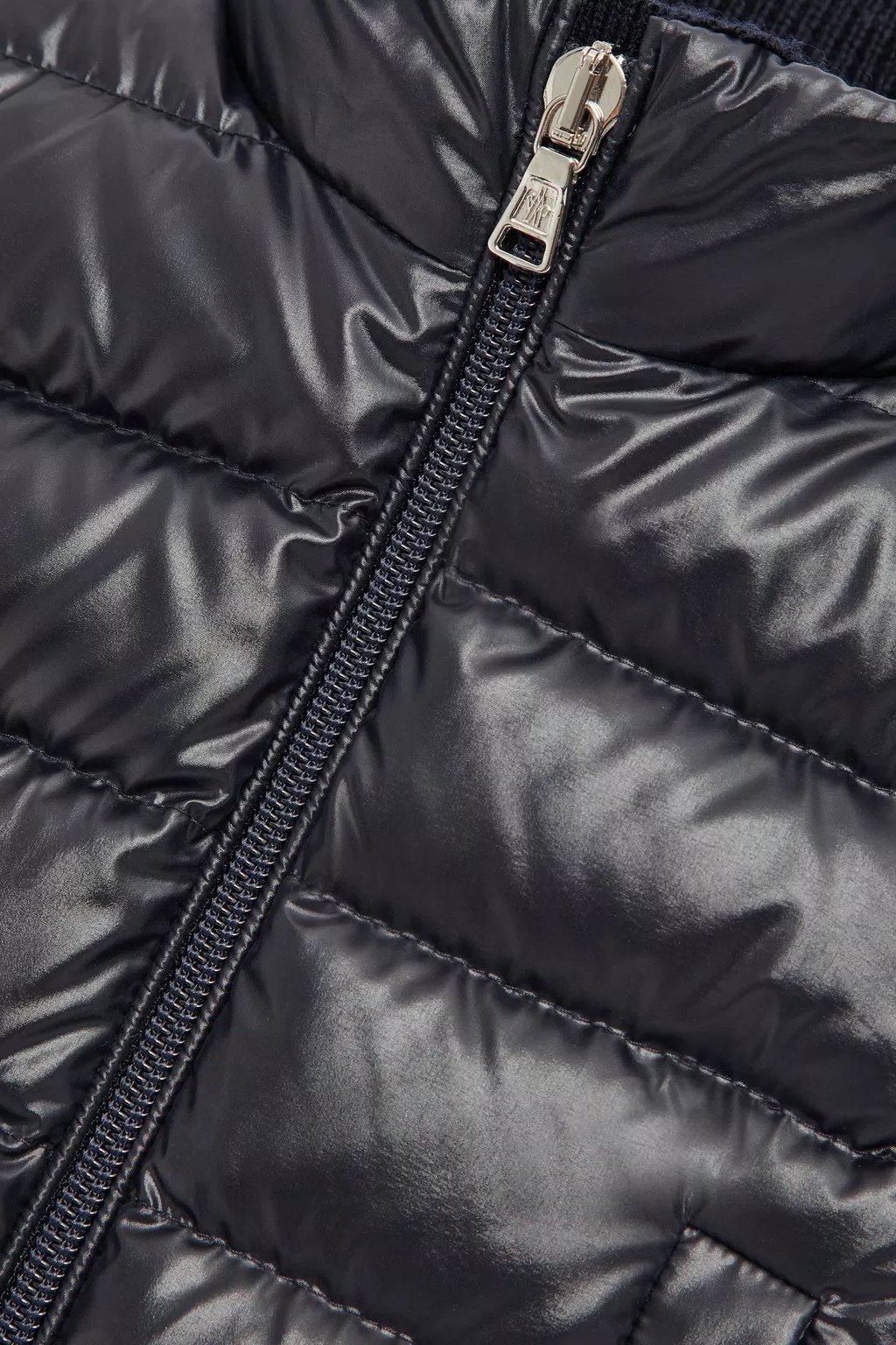 Moncler Logo-patch Padded Jacket In Blue