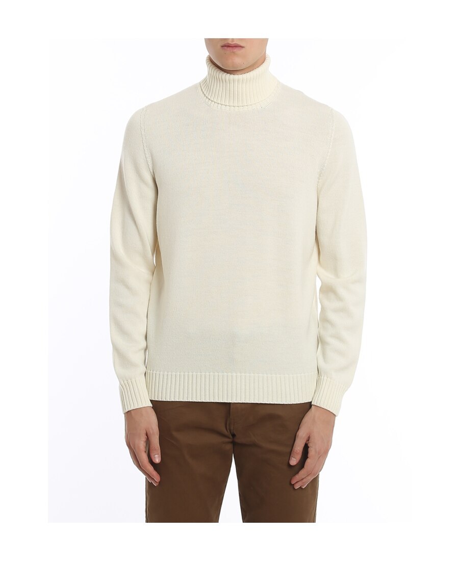 Drumohr Roll Neck Jumper In Nude