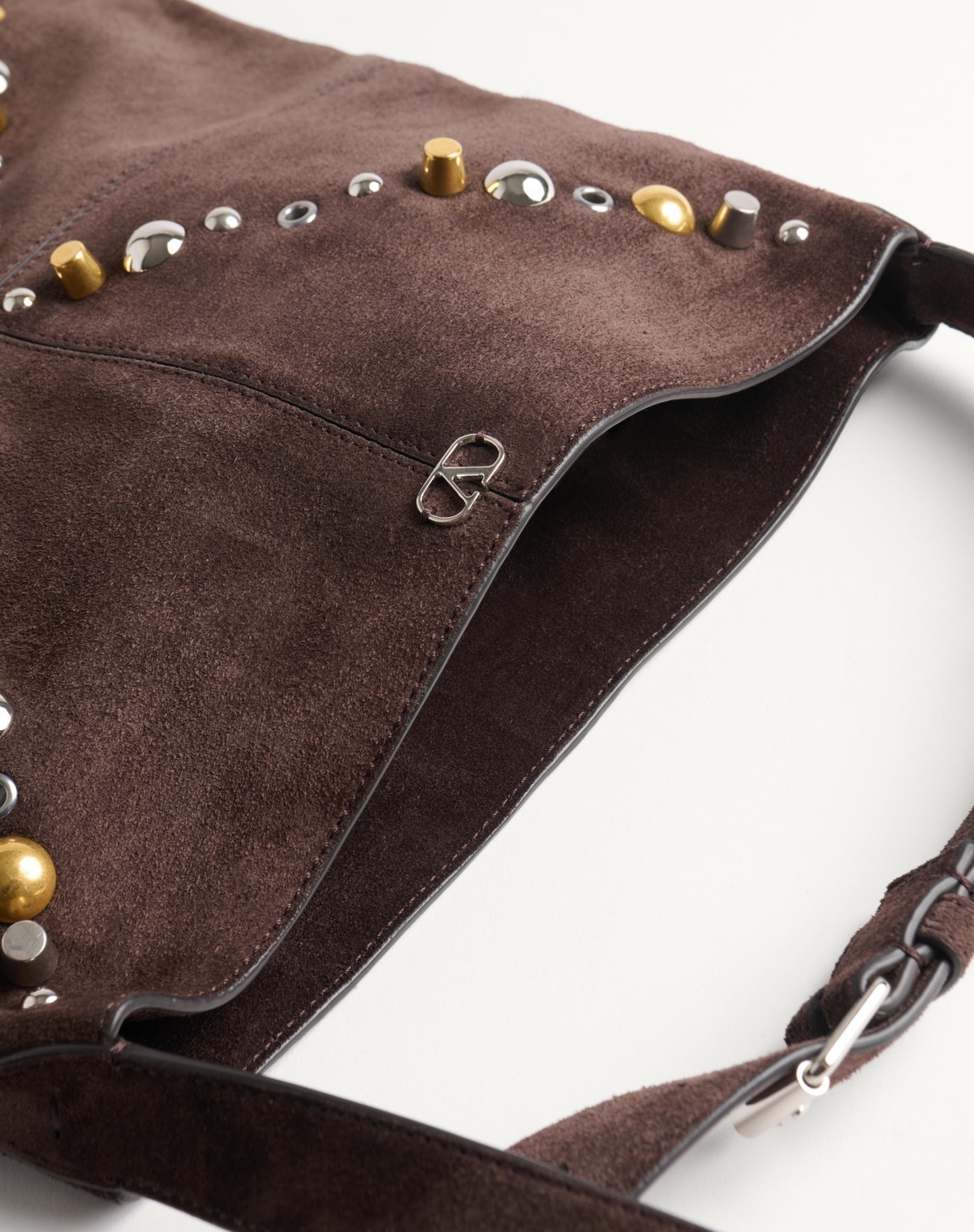 Valentino Suede Nellcote Cross-body Bag In Black