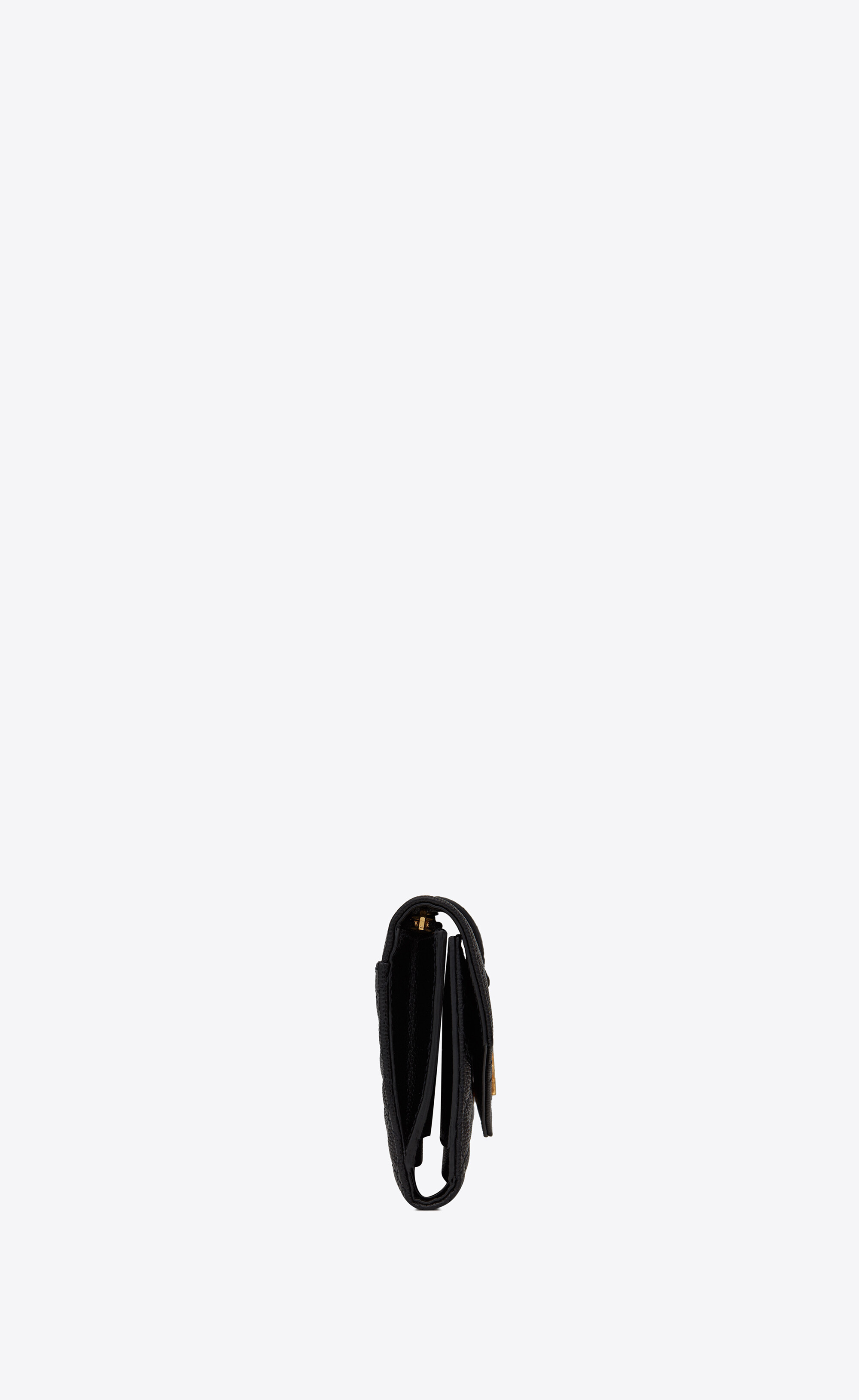 SAINT LAURENT TRI-FOLD PEBBLED PURSE