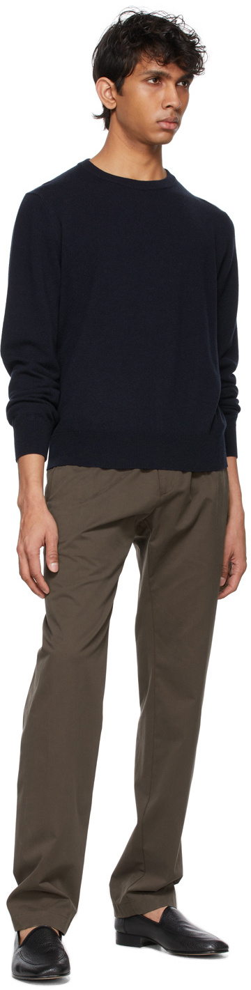 The Row Rib Round-neck Knitted Pullover In Black