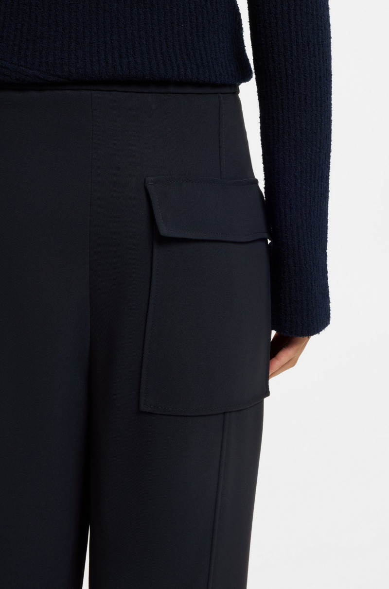 Hugo Boss Patch-pocket Trousers In Blue