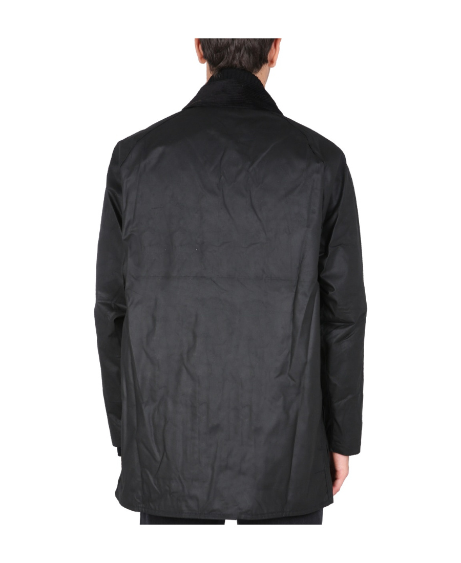 Barbour Ashby Waxed Jacket In Black