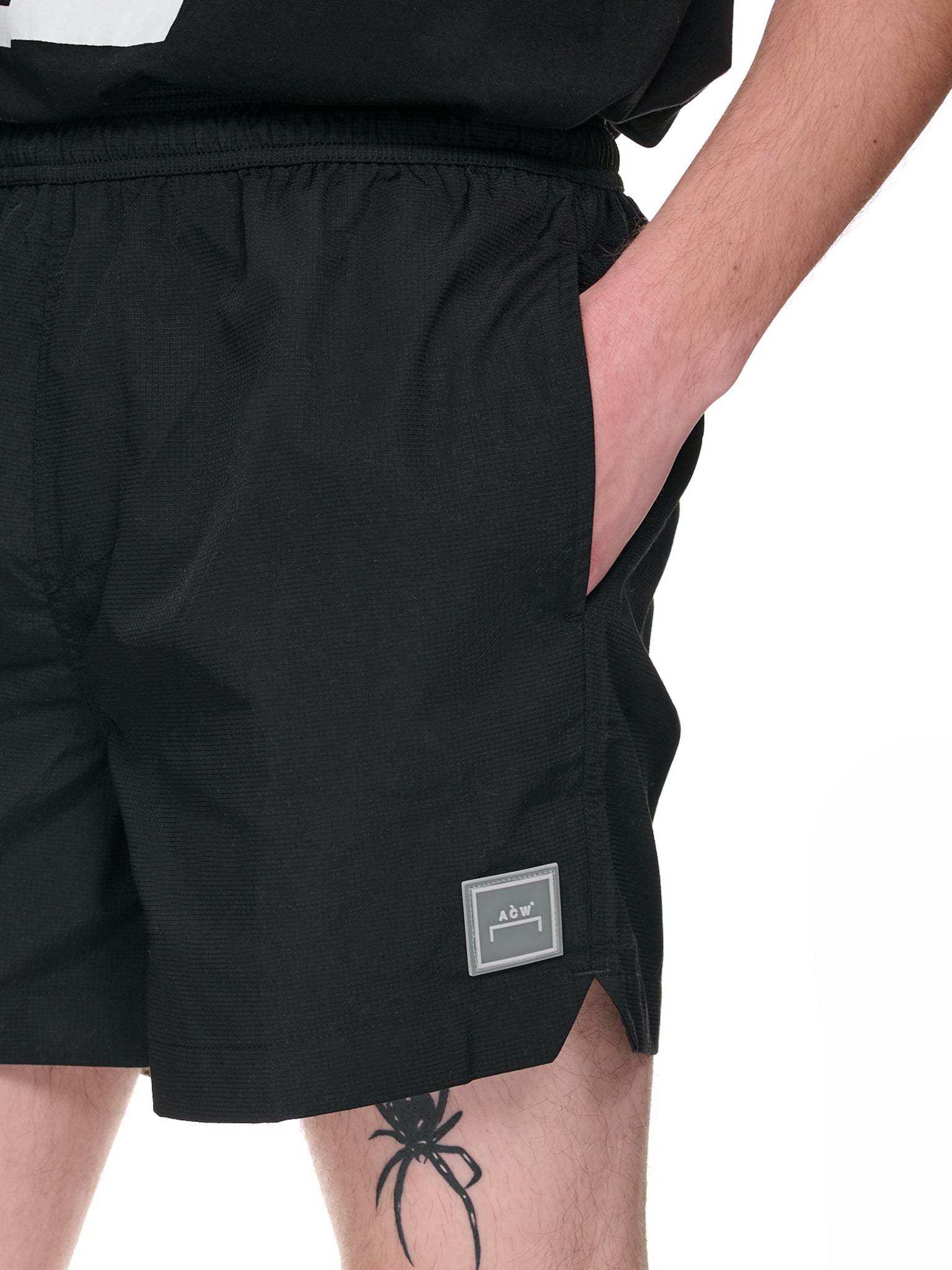 A-cold-wall* Logo-patch Swim Shorts In Black