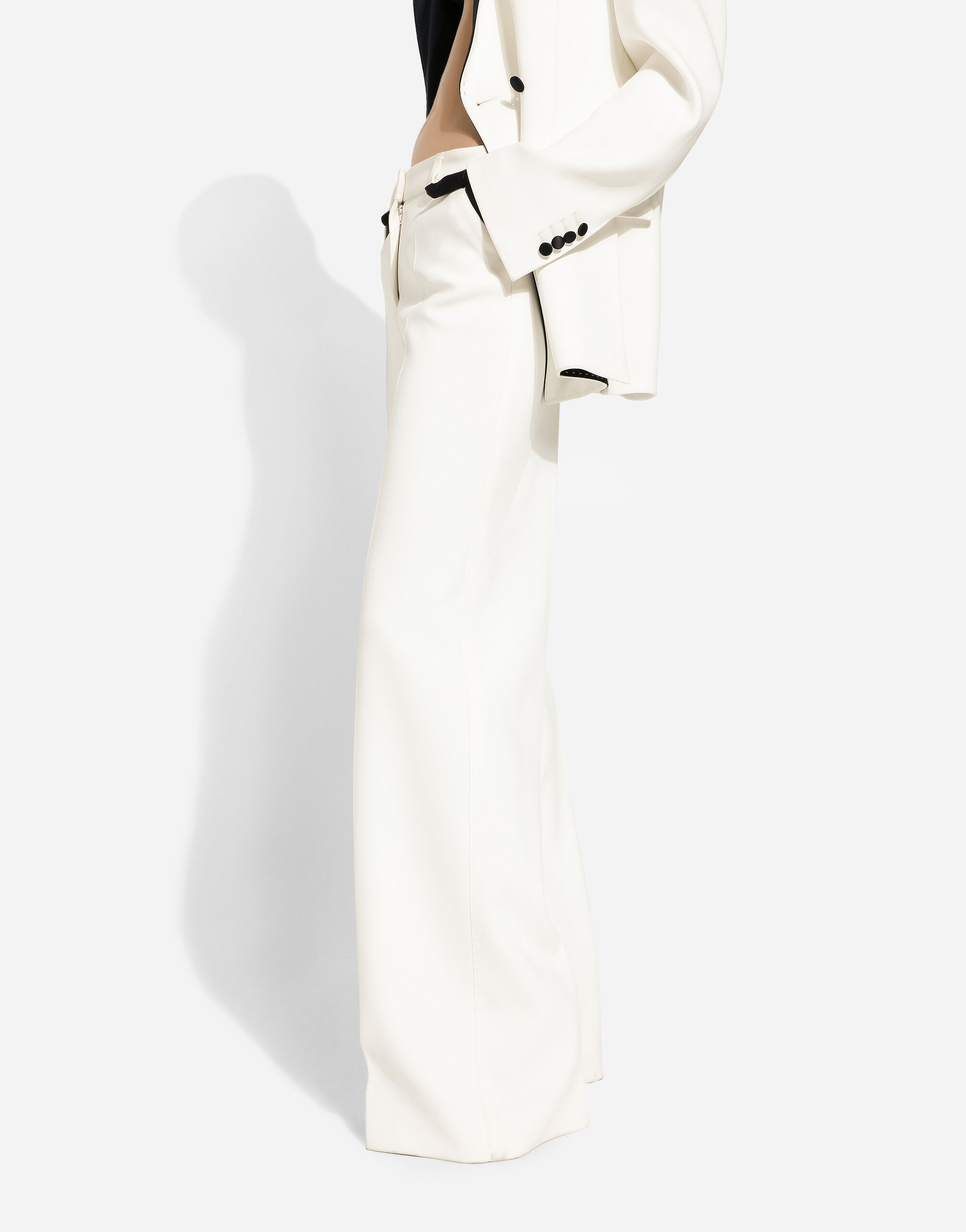 Dolce & Gabbana Dolce  Gabbana Double Crepe Flared Pants In White
