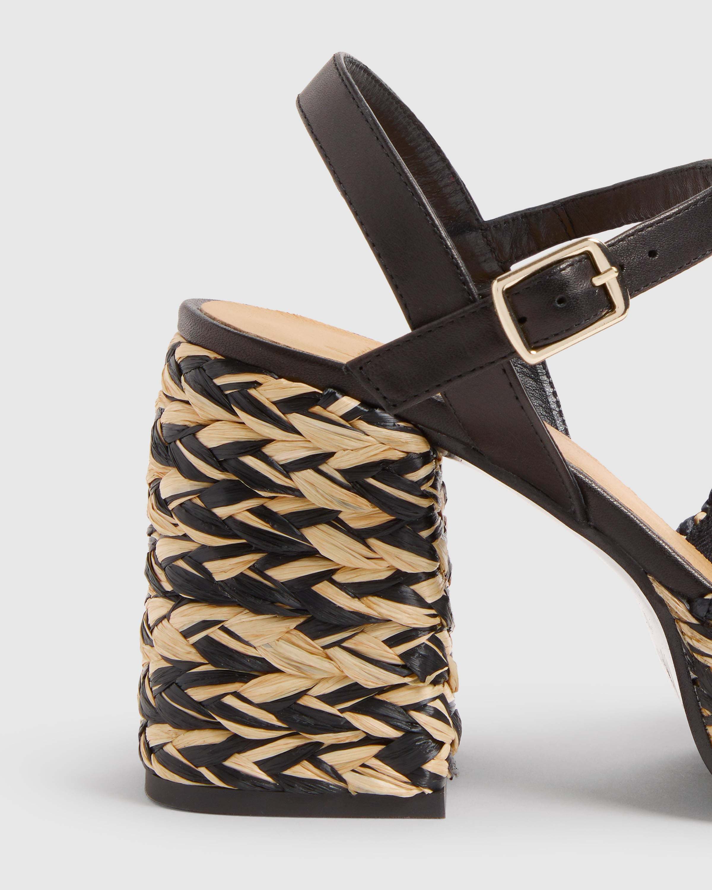 CASTAñER VICEN 95MM RAFFIA SANDALS