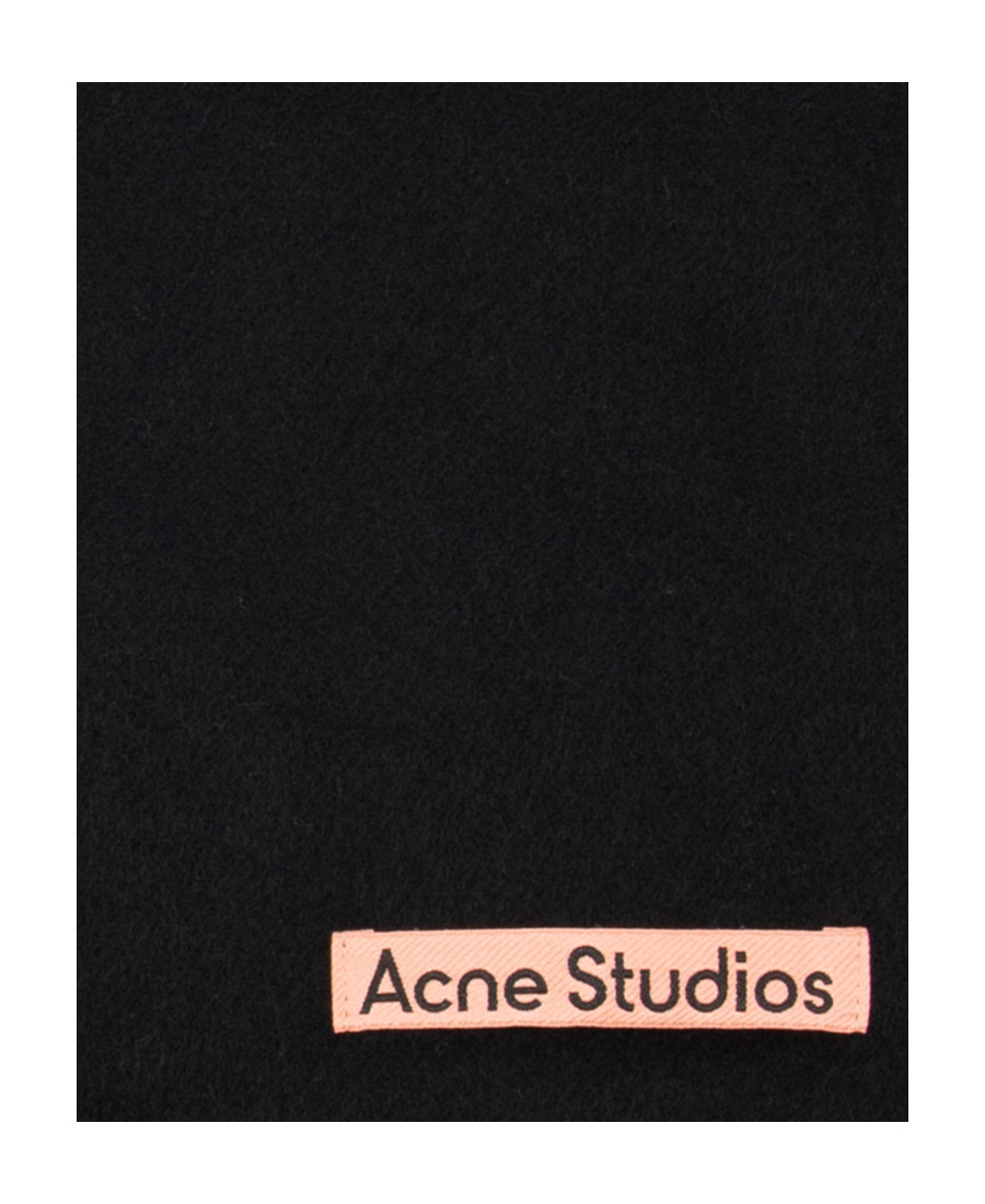 Shop Acne Studios Logo Patch Cashmere Scarf In Pink