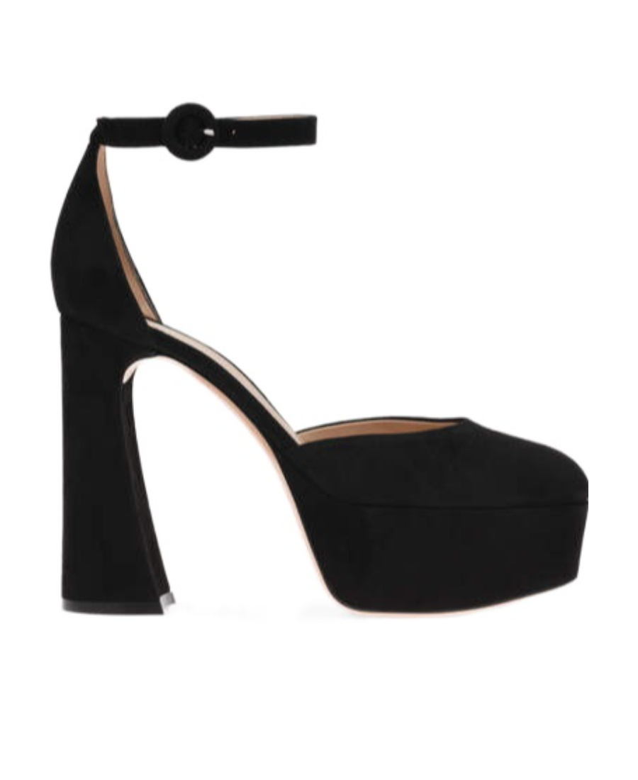 Gianvito Rossi 120 Holly Suede Platform Pumps In Black