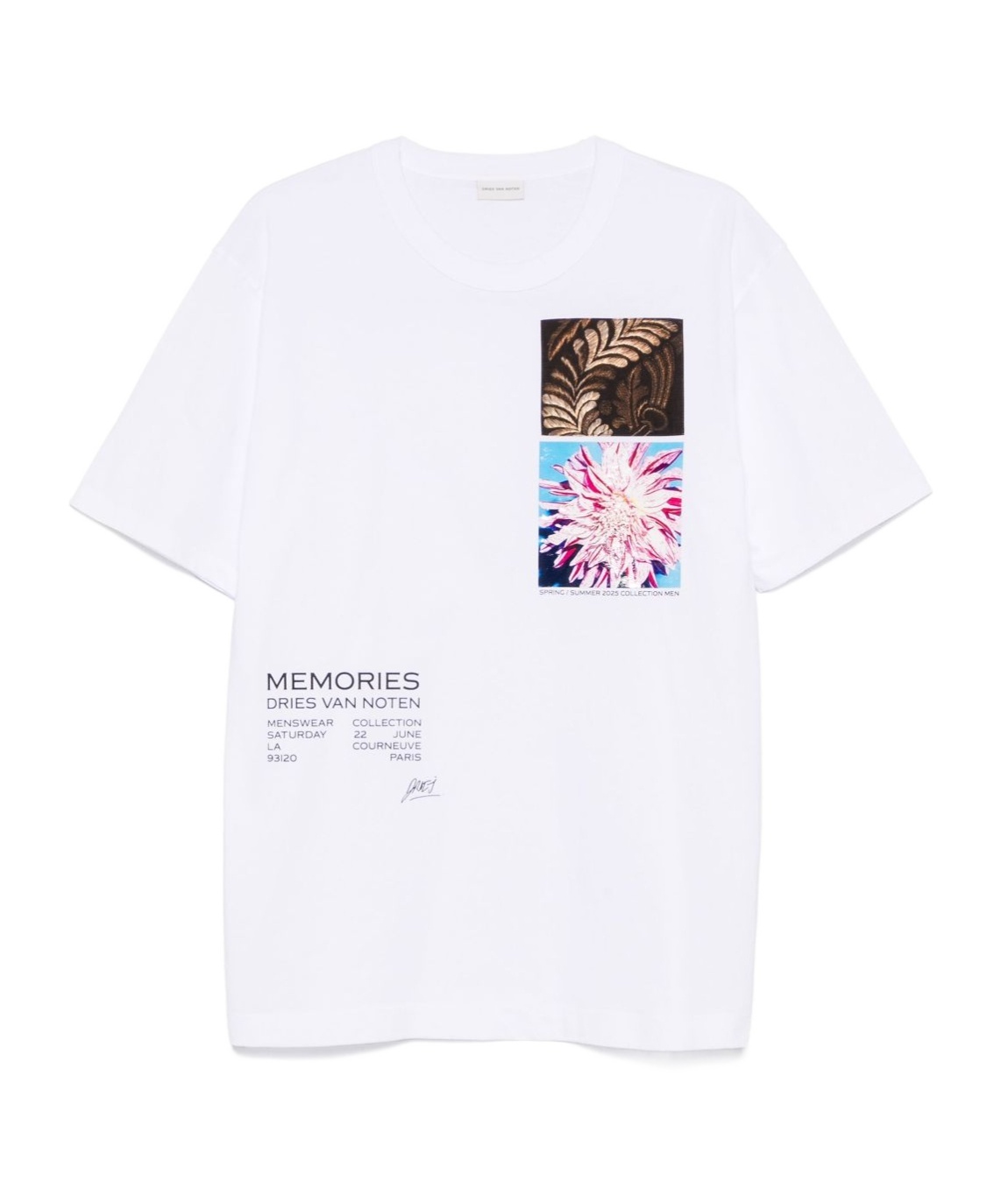 Dries Van Noten Oversized Cotton Crew Neck T Shirt In White