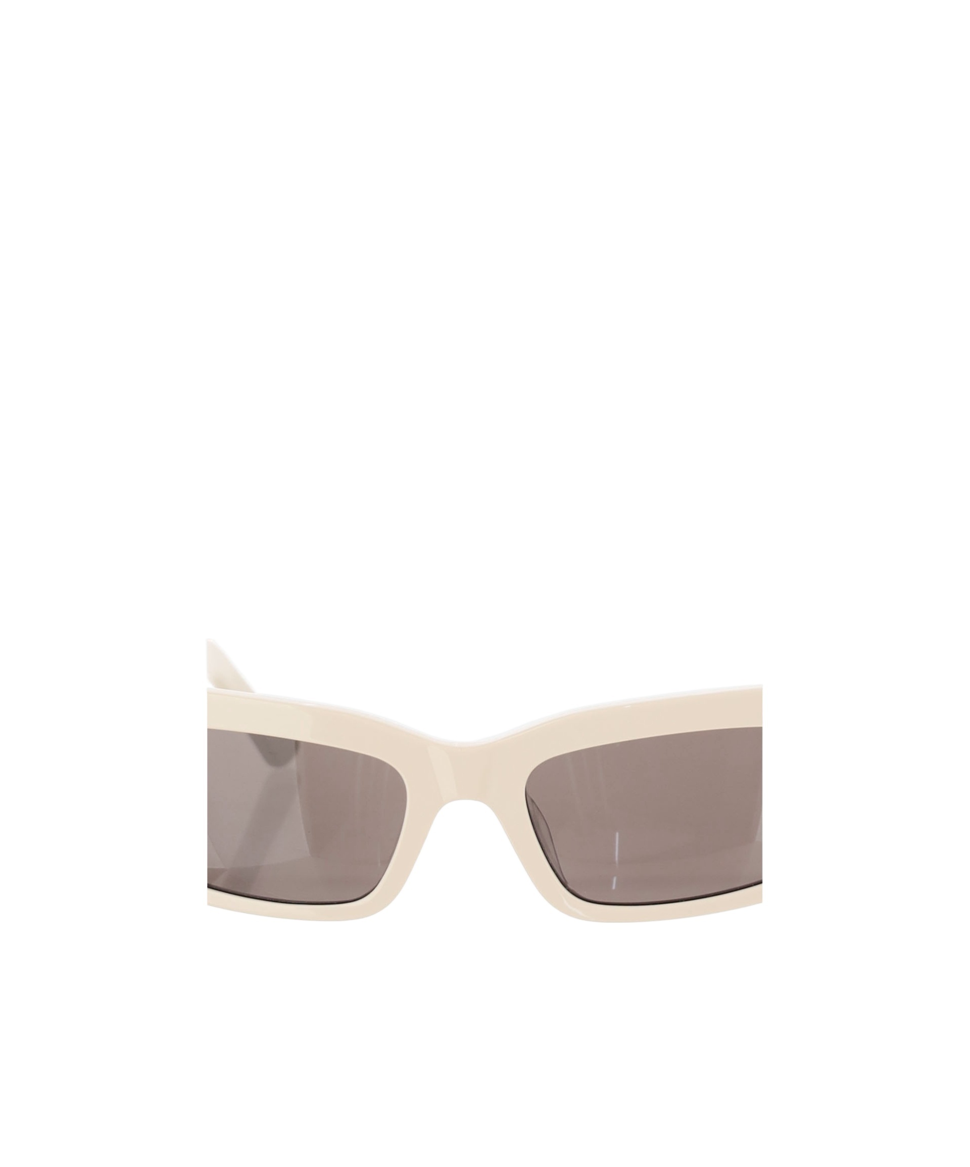 Balenciaga Logo-print Rectangle-frame Sunglasses In Nude