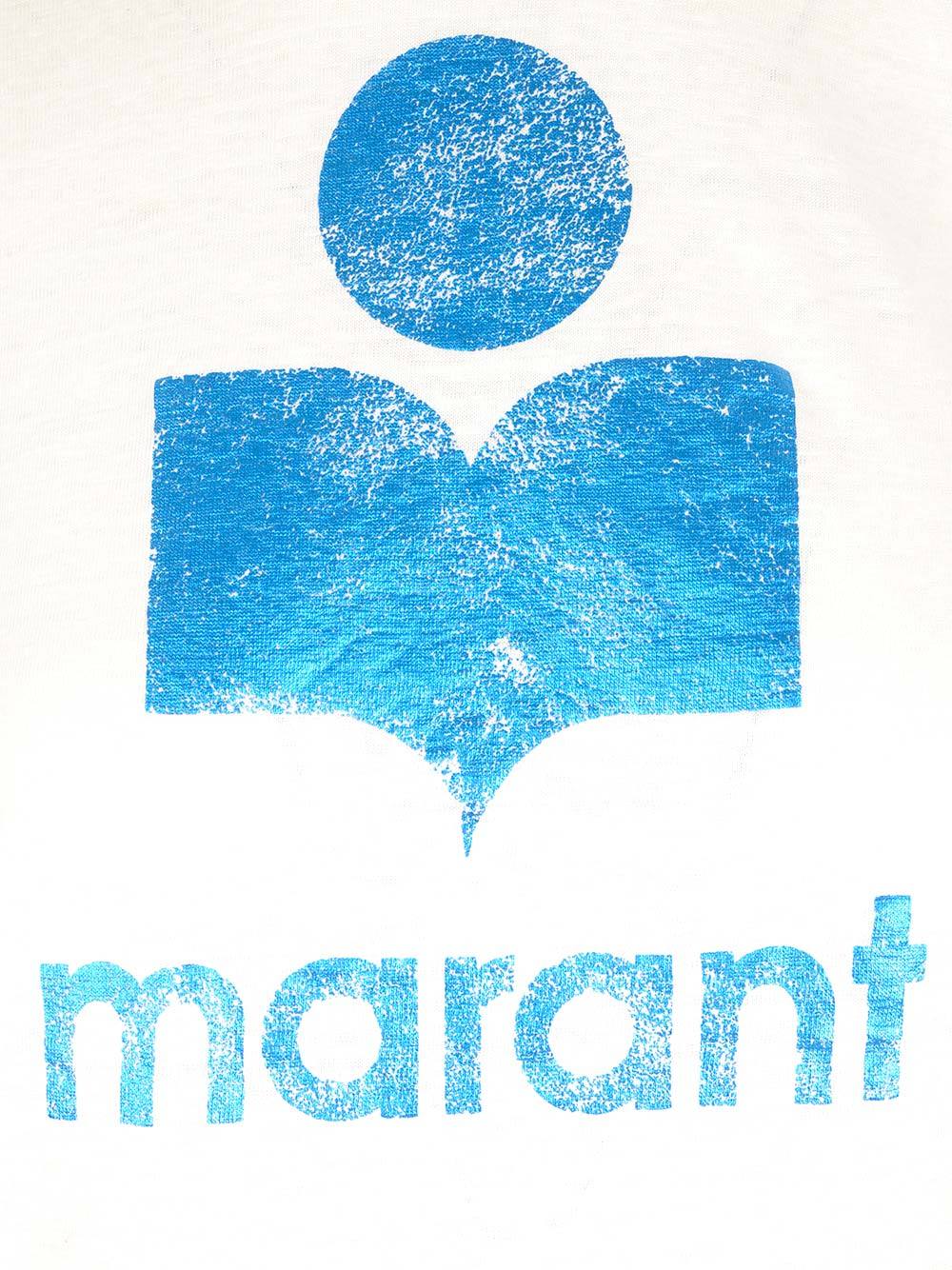 Isabel Marant Logo-print Linen T-shirt In White