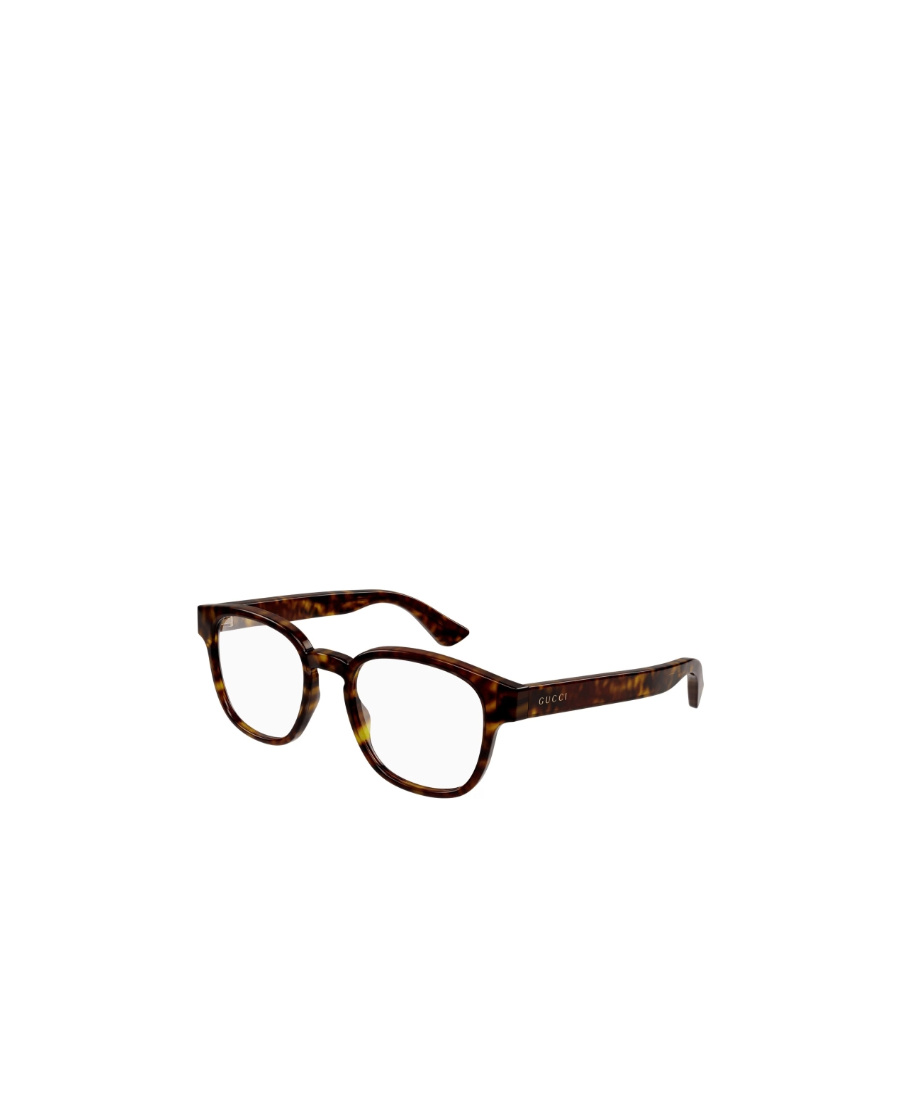 Gucci Round-frame Logo Glasses In Brown