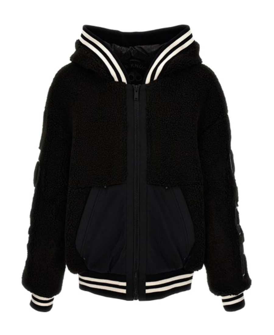Moose Knuckles Long-sleeved Zipper Casual Jacket In Black