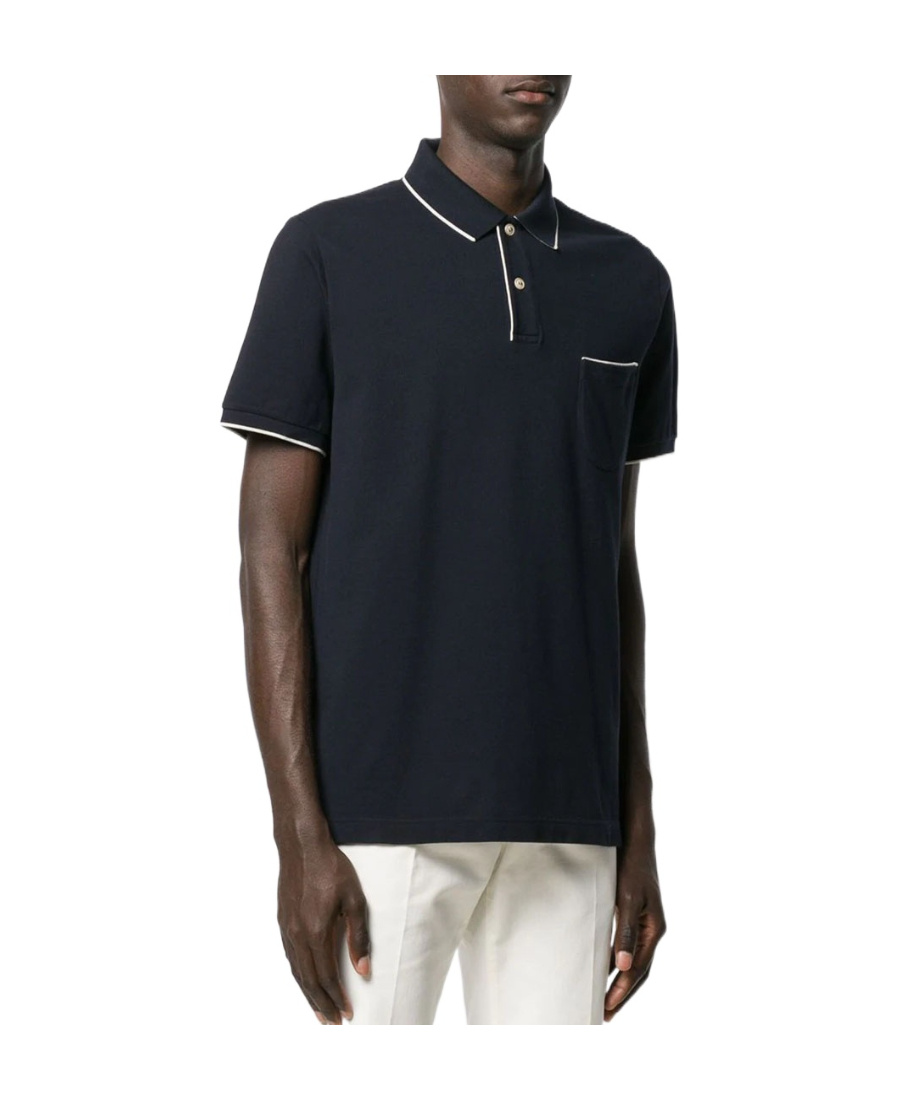 Loro Piana Regatta Short-sleeved Polo Shirt In Navy Blue