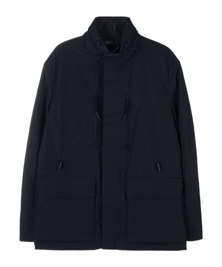 Shop Zegna Long-sleeved Casual Jacket In Black