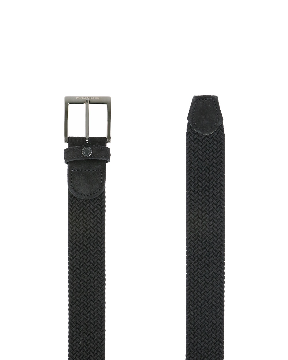 Paul & Shark Weave A Logo Belt In Black