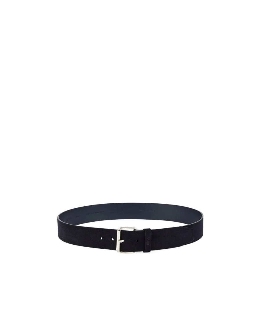 Hugo Boss Boss Ronnie Grained Leather Belt In Black