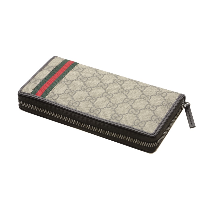 Gucci Zipper Wallet In Gray