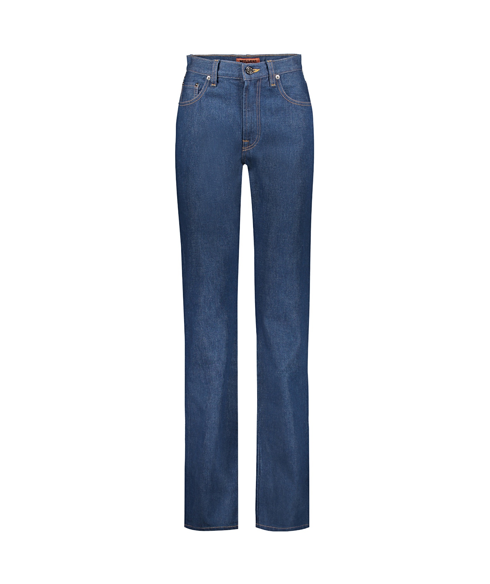 Missoni High-waisted Straight Leg Jeans In Blue