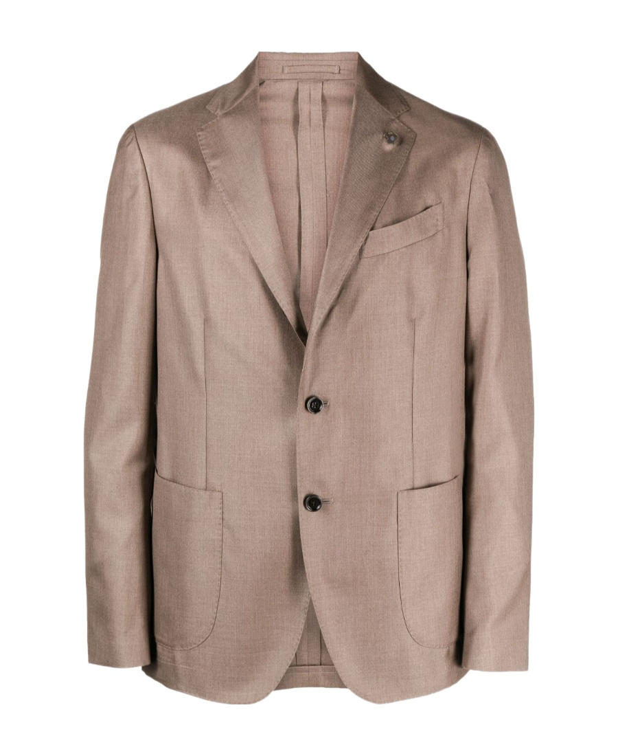 Lardini Americana Brooch-detail Blazer In Nude