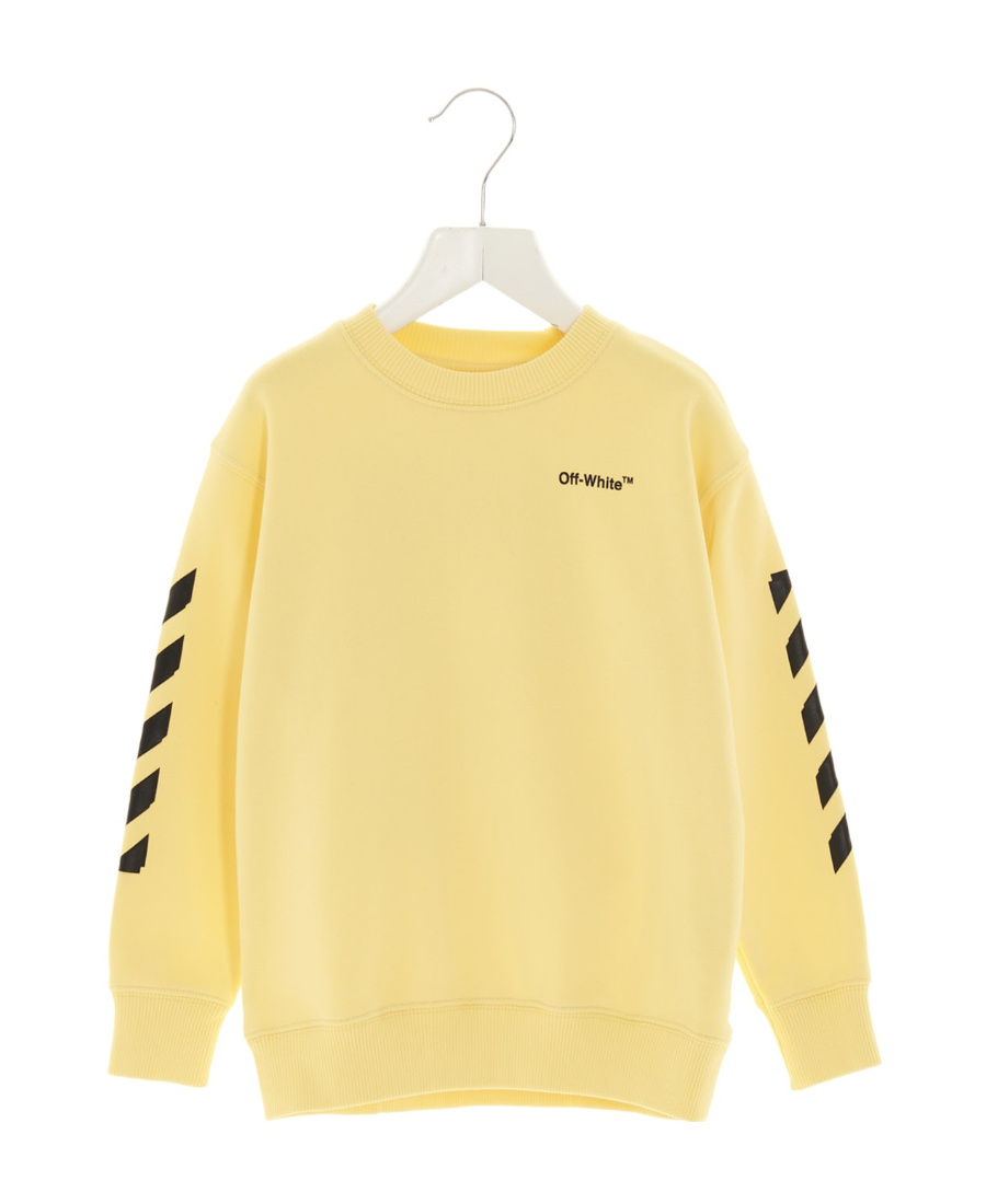 Off-white Logo-print Cotton Sweatshirt In Yellow