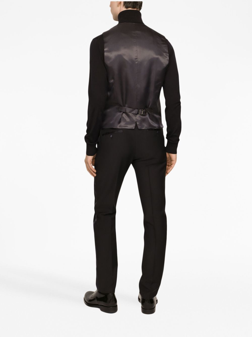 Dolce & Gabbana Wool Martini-fit Tuxedo Suit In Black