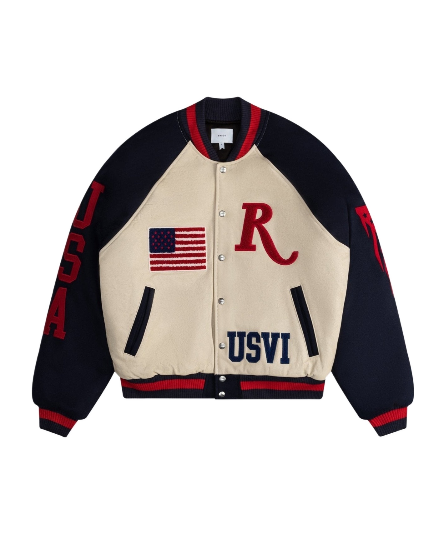 Rhude St. Croix Varsity Jacket In Black