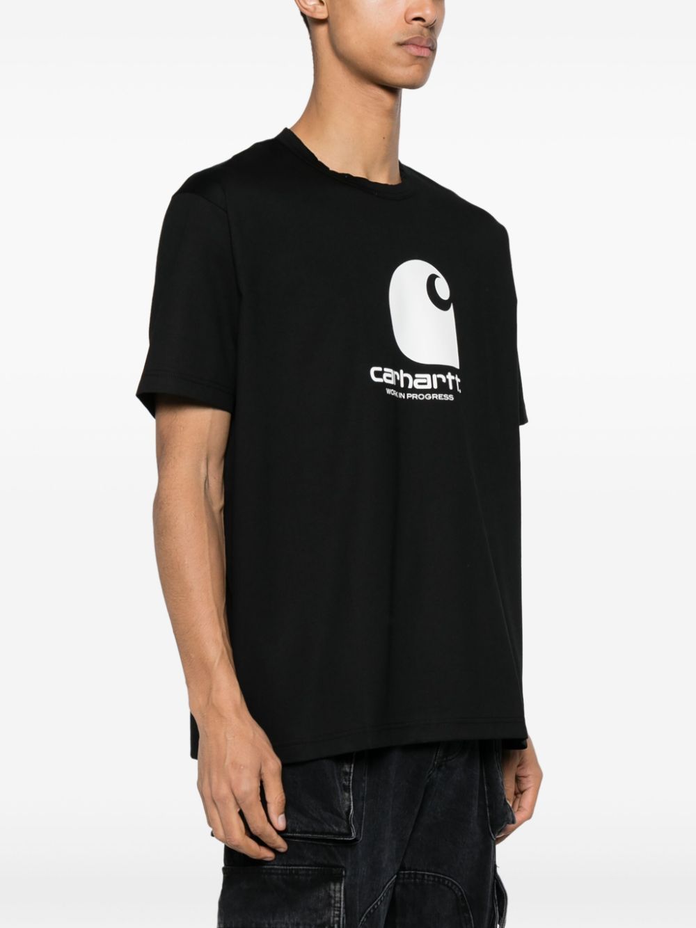 Junya Watanabe X Carhartt Graphic Print T-shirt In Black