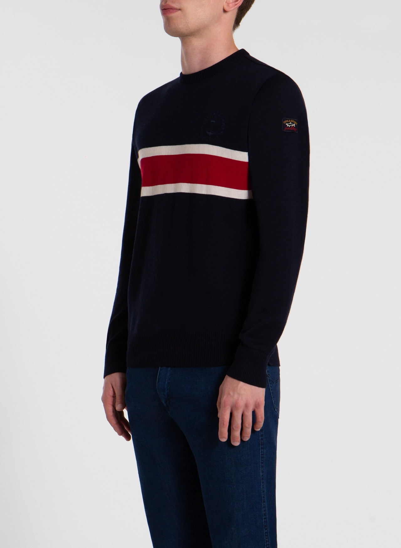PAUL & SHARK STRIPED PATTERN SWEATER