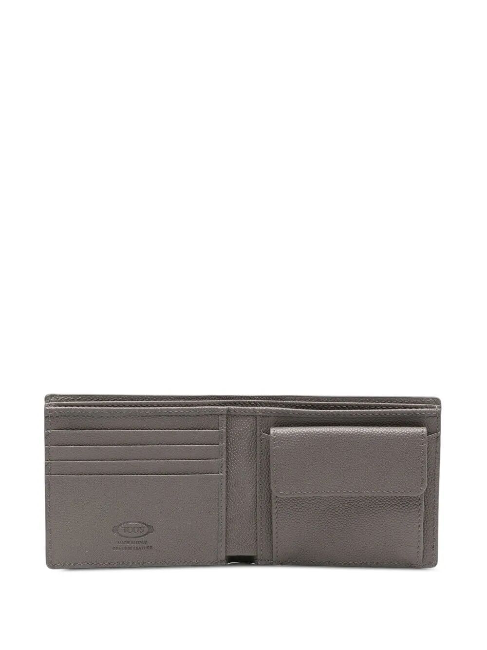 Tod's Textured Finish Modern Design Wallet In Gray