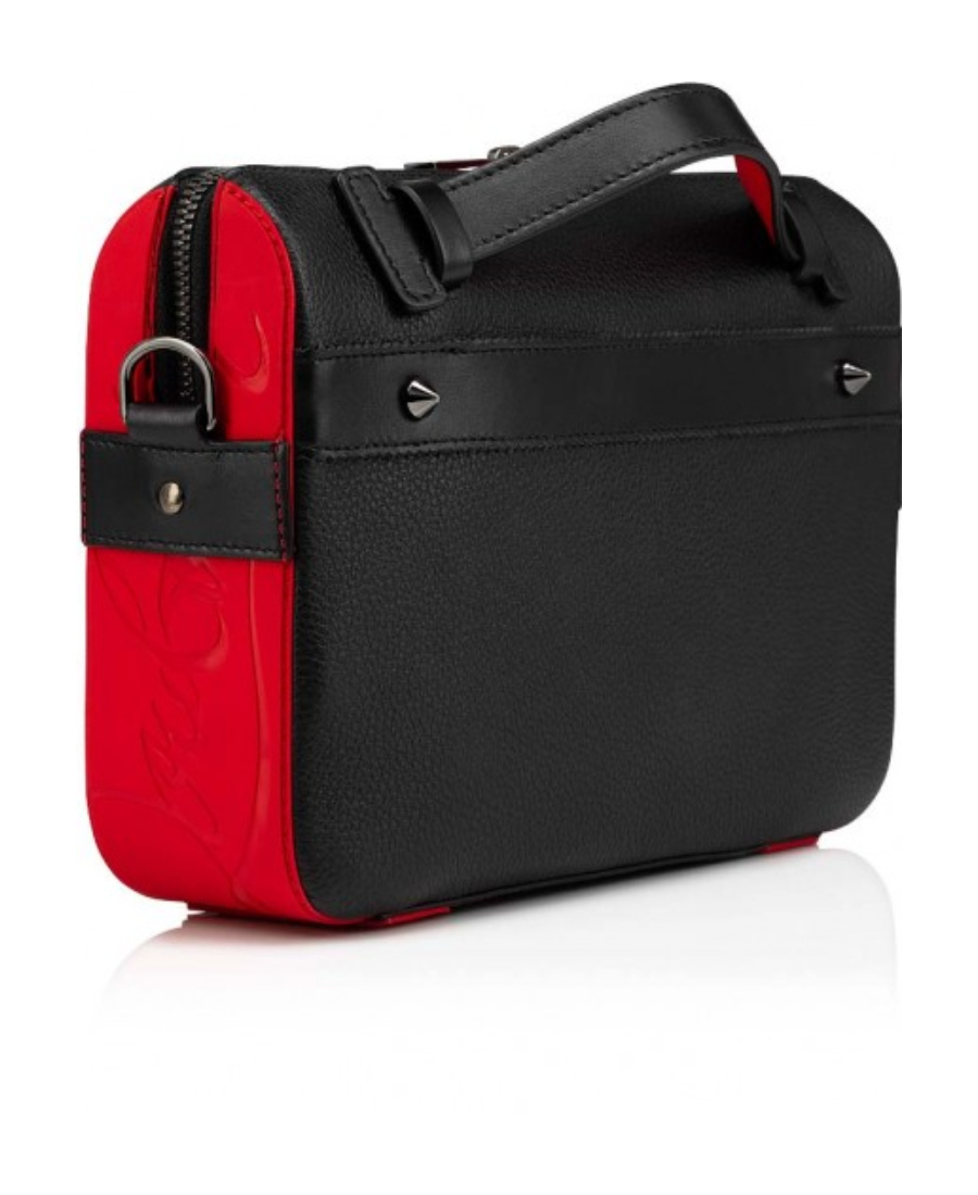 Christian Louboutin Ruisbuddy Leather Messenger Bag In Black